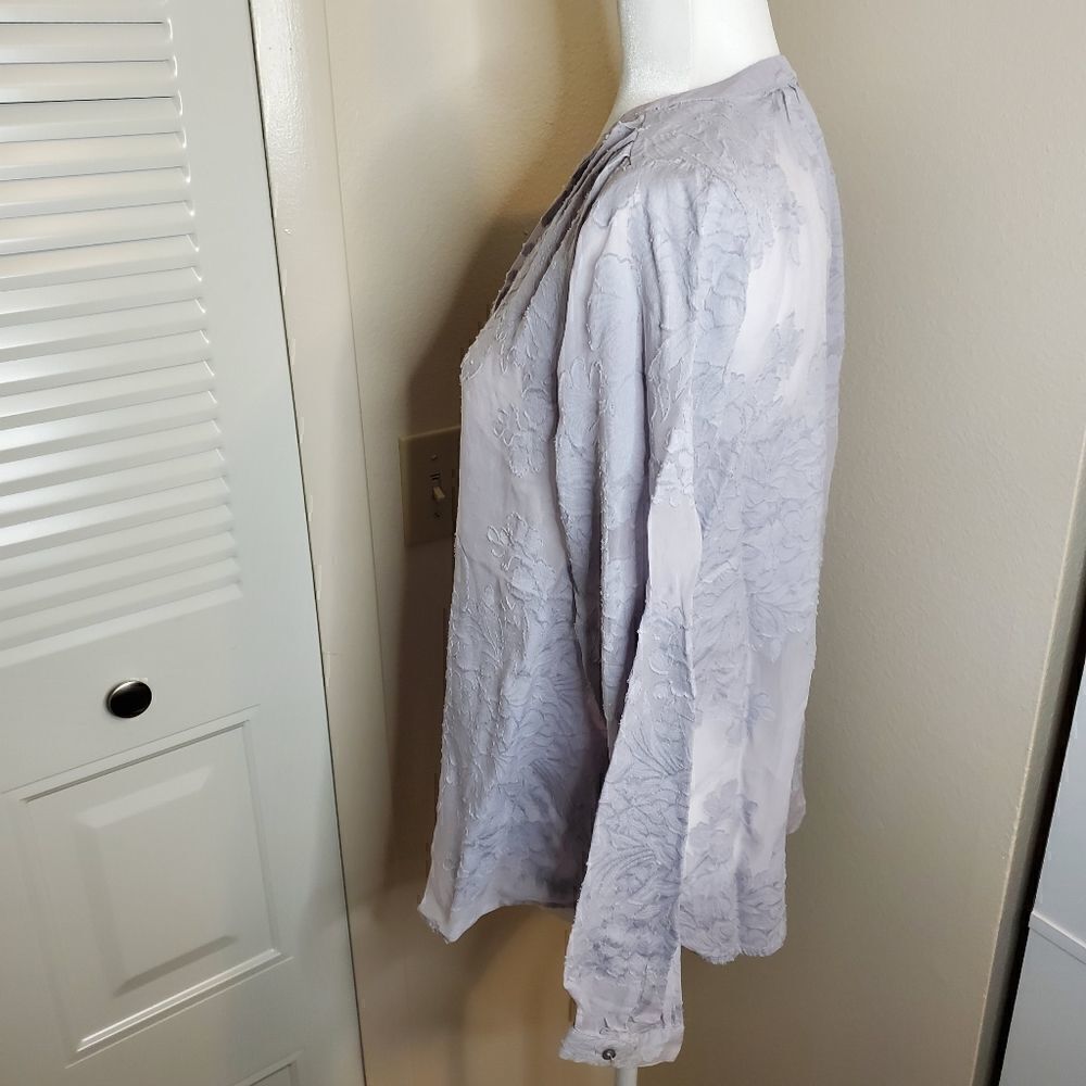 Katherine Barclay semisheer floral blouse M - Picture 4 of 11